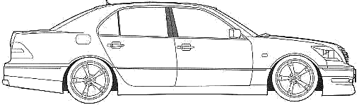 Lexus ES (2013) Blueprints Vector Drawing 1997 toyota celsior ii ucf20
ii sedan blueprints free