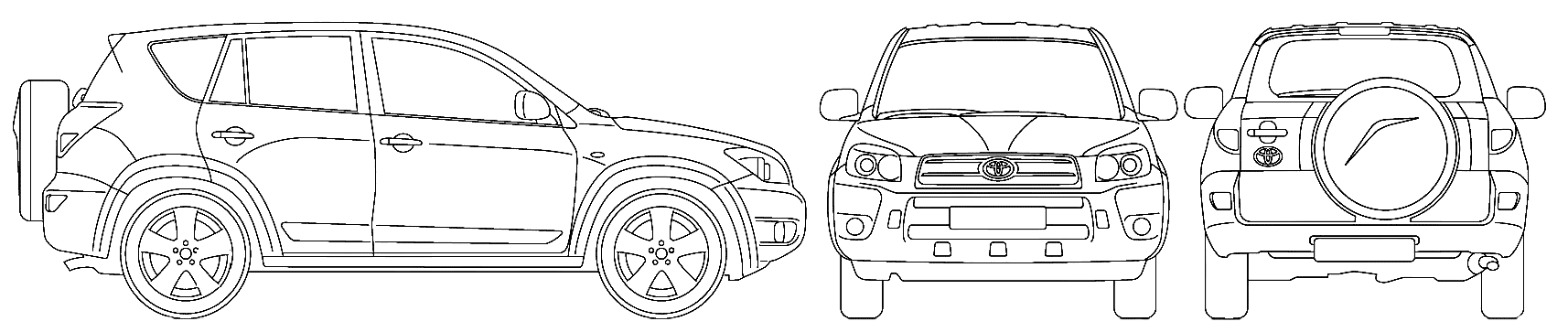 Toyota rav4 чертеж