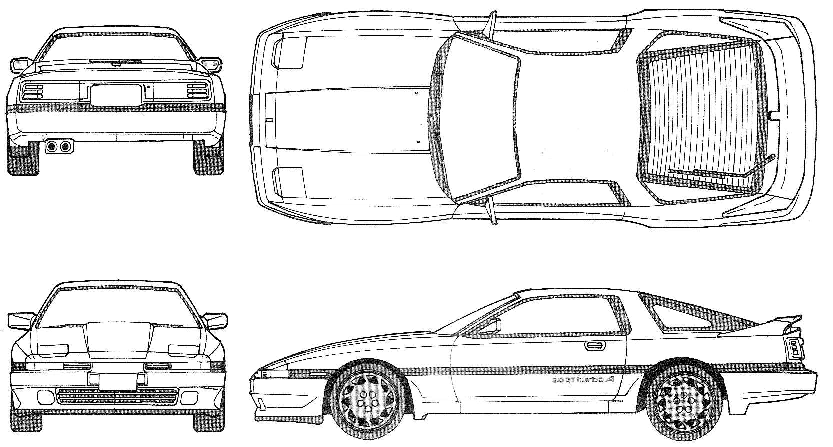 Toyota Supra mk4 Blueprints