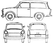 Trabant 601 Kombi blueprints