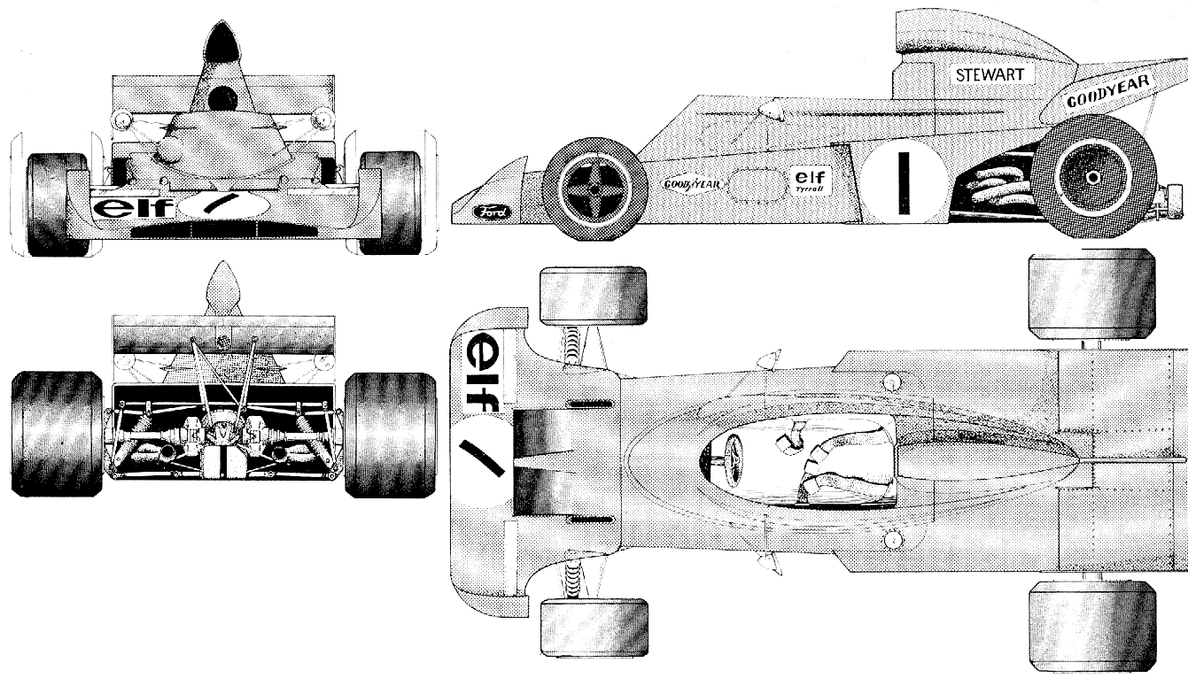 Tyrrell 005 F1 blueprints