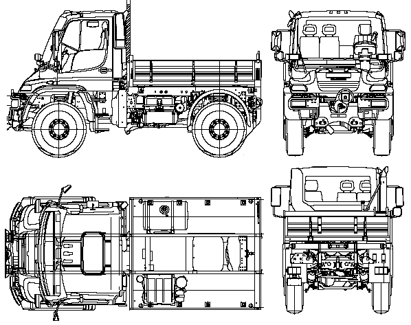 Unimog U500 Short blueprints