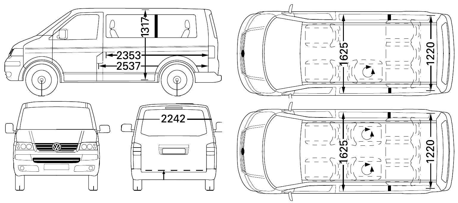 Volkswagen Dimensions & Drawings