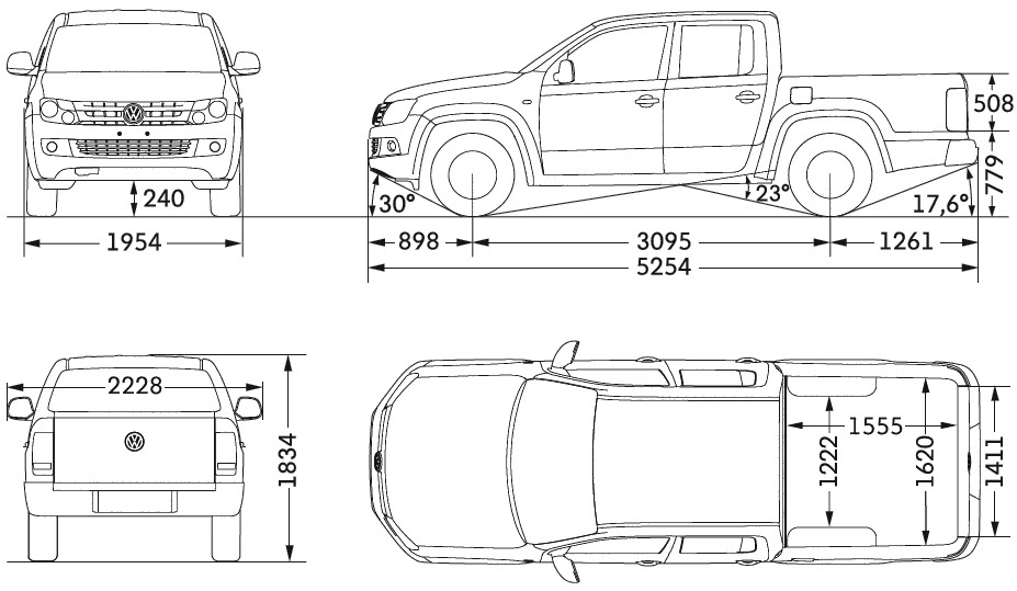 BUULOO Auto-Sitzbezug für VW Amarok Dual Cab 2.Gen 1.Gen 2010-2018