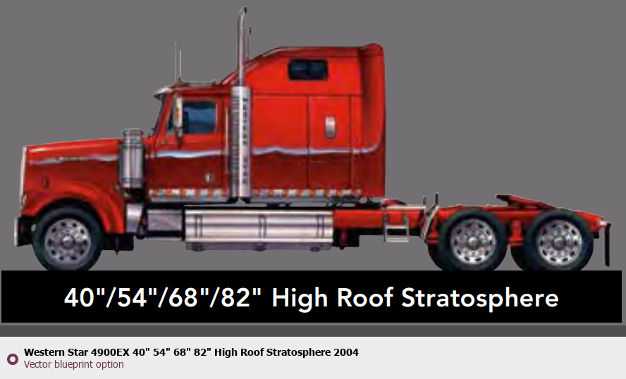 2004 Western Star 4900EX 40 54 68 82 High Roof Stratosphere Heavy Truck 2004 Western Star 4900EX 40 54 68 82 High Roof Stratosphere Heavy Truck