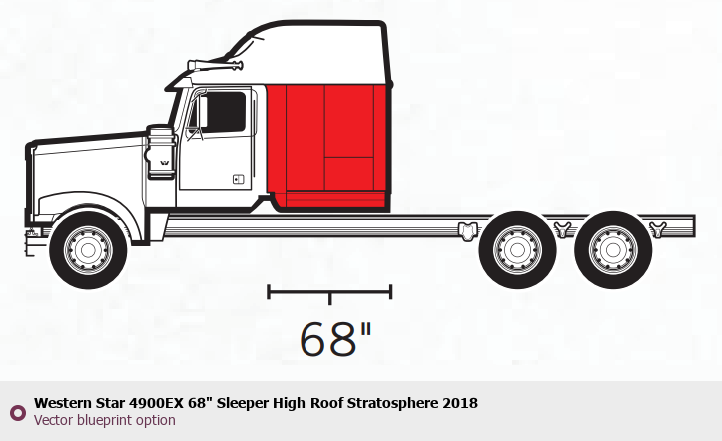 2018 Western Star 4900EX 68 Sleeper High Roof Stratosphere Heavy Truck 2018 Western Star 4900EX 68 Sleeper High Roof Stratosphere Heavy Truck