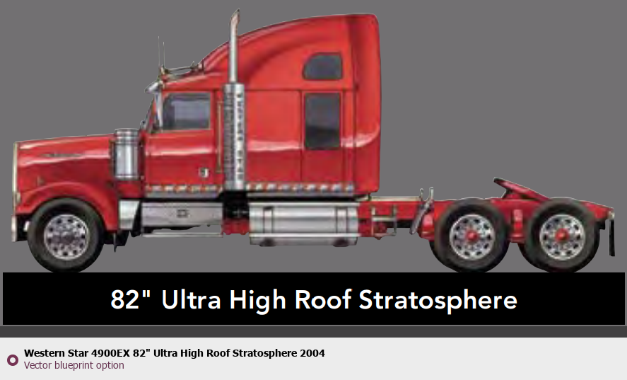 2004 Western Star 4900EX 82 Ultra High Roof Stratosphere Heavy Truck 2004 Western Star 4900EX 82 Ultra High Roof Stratosphere Heavy Truck