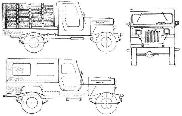 Willys Colombia Jeep CJ 3B blueprints