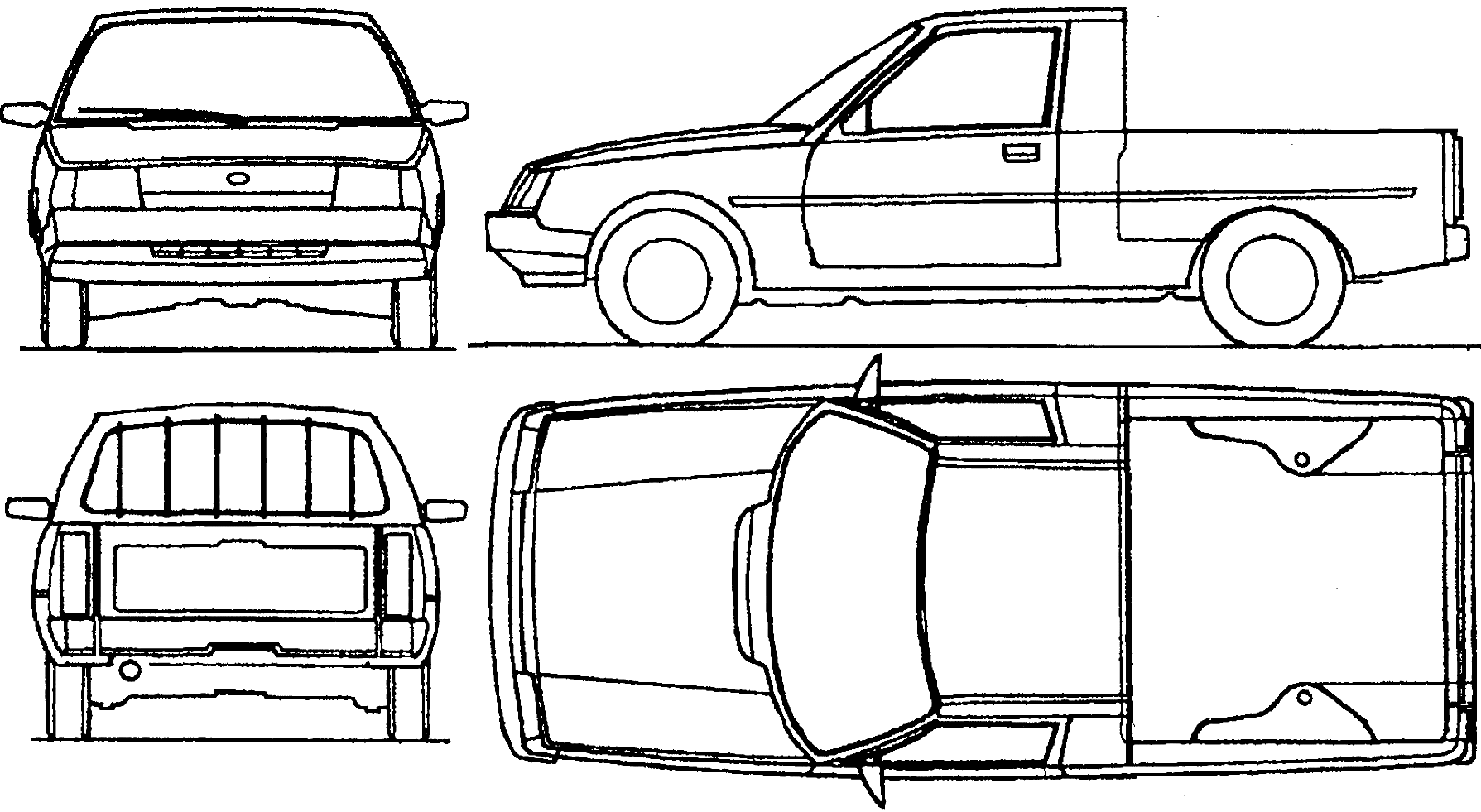 ЗАЗ-968 автомобиль чертеж