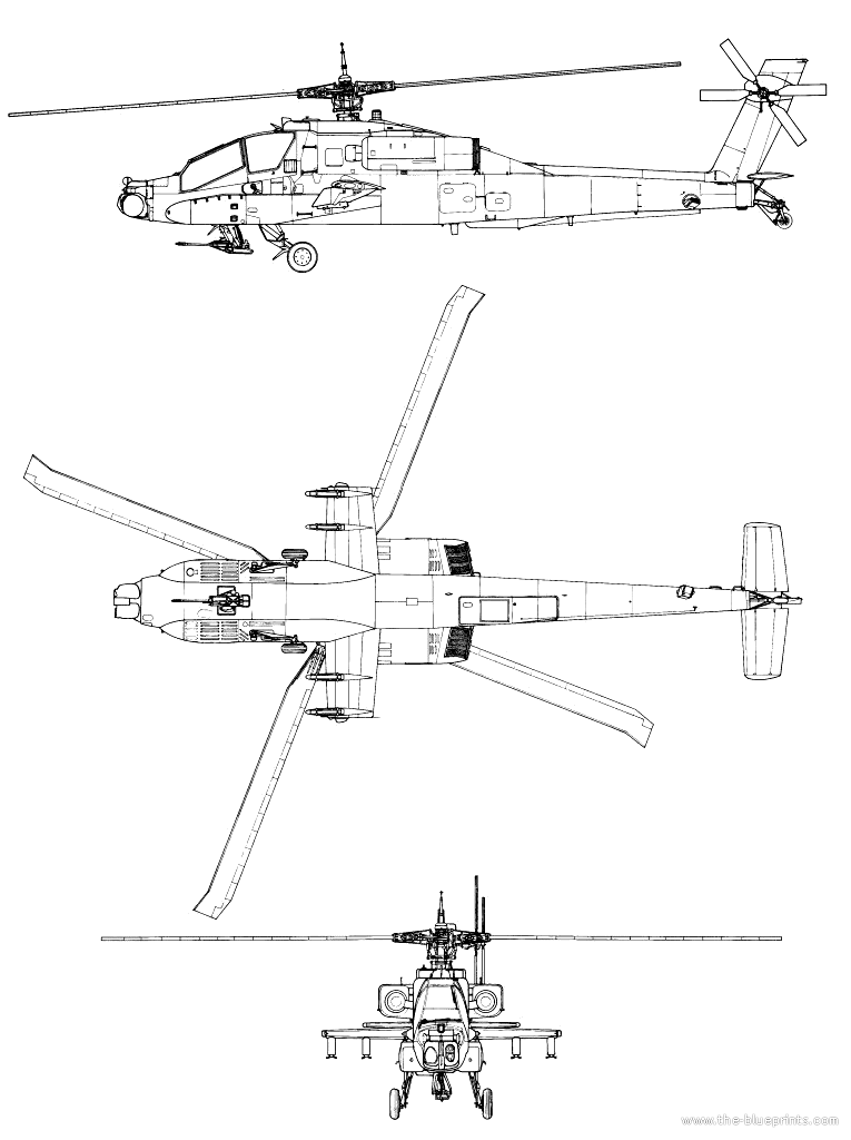 Boeing AH-64 Apache blueprints