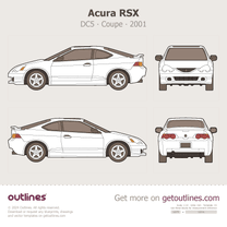 2002 Acura RSX DC5 Coupe blueprint