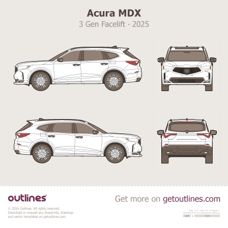 Acura MDX blueprint