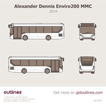 2014 Alexander Dennis Enviro200 MMC Bus blueprint