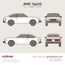 1979 AMC Spirit AMX (No Top View) Hatchback blueprint