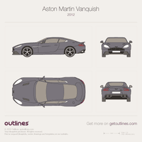 2012 Aston Martin Vanquish II Coupe blueprint