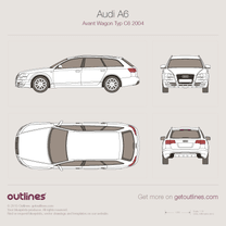 2004 Audi A6 C6 Avant Wagon blueprint