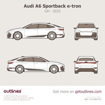 2025 Audi A6 Sportback e-tron ∙ GH Sedan blueprint