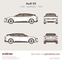 2025 Audi E5 1 Gen ∙ Sportback 5-door Shooting Brake Wagon blueprint