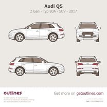 2017 Audi Q5 2 Gen ∙ Typ 80A SUV blueprint