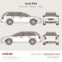 2000 Audi RS4 B5 Avant Wagon blueprint