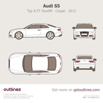 2013 Audi S5 Typ 8.5T Facelift Coupe blueprint