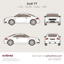 1998 Audi TT 1 Gen ∙ Typ 8N ∙ Mk I Coupe blueprint