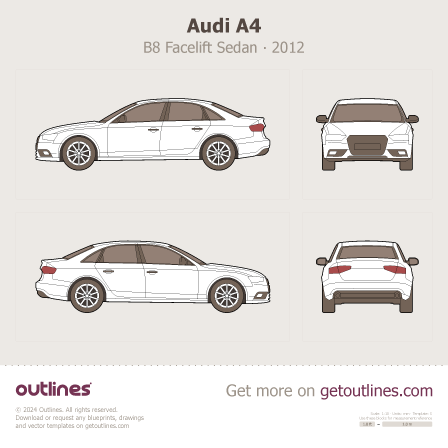 Audi A4 blueprint