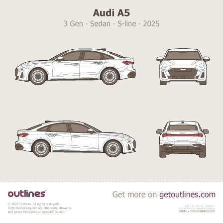 Audi A5 blueprint