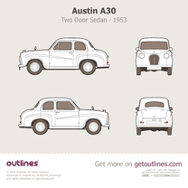 1951 Austin A30 2-door Sedan blueprint