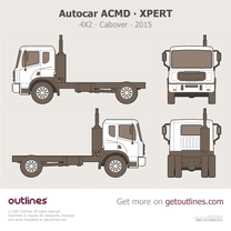 2022 Autocar ACMD XPERT ∙ 4X2 ∙ Cabover Heavy Truck blueprint