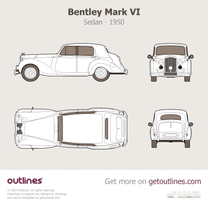 1950 Bentley Mark VI Sedan blueprint