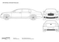 Bentley Continental Flying Spur blueprint