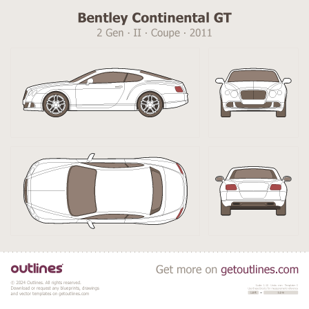 Bentley Continental GT blueprint