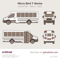 2015 Ford Transit School Bus Type A Bus blueprint