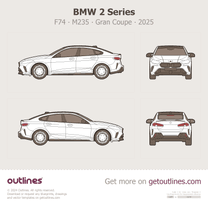 2025 BMW 2-Series F74 ∙ M235 ∙ Gran Coupe Sedan blueprint
