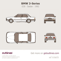 1982 BMW 3-Series E30 Sedan blueprint