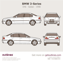 1998 BMW 3-Series E46 Sedan blueprint