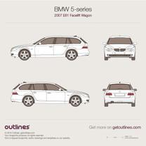 2007 BMW 5-series E61 Facelift Wagon blueprint
