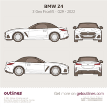 2022 BMW Z4 3 Gen Facelift ∙ G29 Roadster blueprint