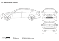 2010 BMW 5-Series Gran Turismo F07 Hatchback blueprint