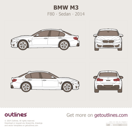 BMW M3 blueprint