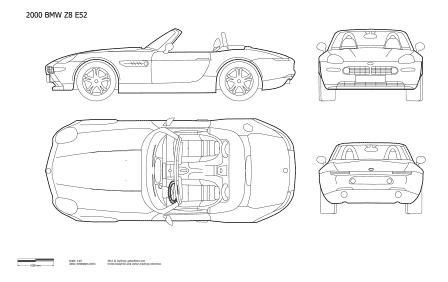 2000 BMW Z8 drawings - Outlines