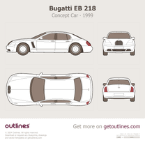 1999 Bugatti EB 218 Concept car Sedan blueprint