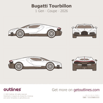 2026 Bugatti Tourbillon 1 Gen Coupe blueprint