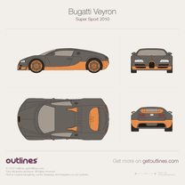 2005 Bugatti Veyron Super Sport Coupe blueprint