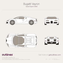 Bugatti Veyron blueprint