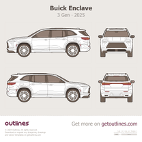 2025 Buick Enclave 3 Gen SUV blueprint