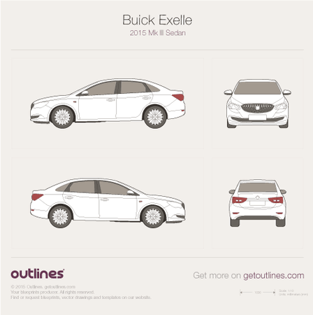 2015 Buick Excelle Mk III Sedan blueprints and drawings
