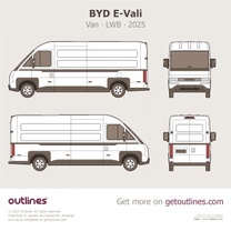 2025 BYD E-Vali LWB ∙ LCV Van blueprint