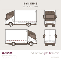 2024 BYD ETM6 Box Truck Medium Truck blueprint